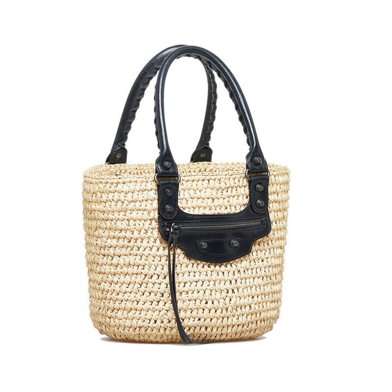 Balenciaga Panier Raffia Tote (SHG-00u0Ex)