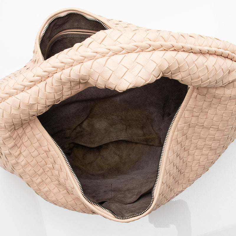 Bottega Veneta Beige Intrecciato Woven Nappa Leather Tote Bag