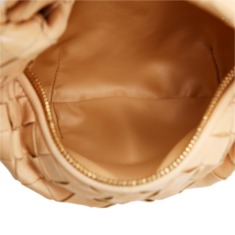 Tan Padded Jodie Intrecciato-leather shoulder bag