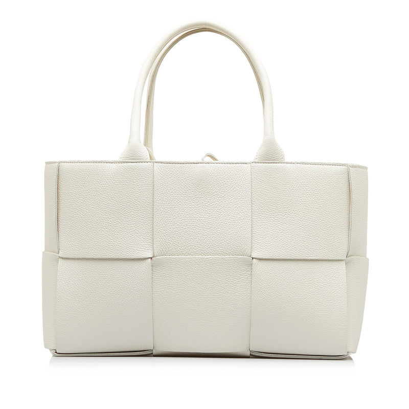 Bottega Veneta White Rubber Arco Tote