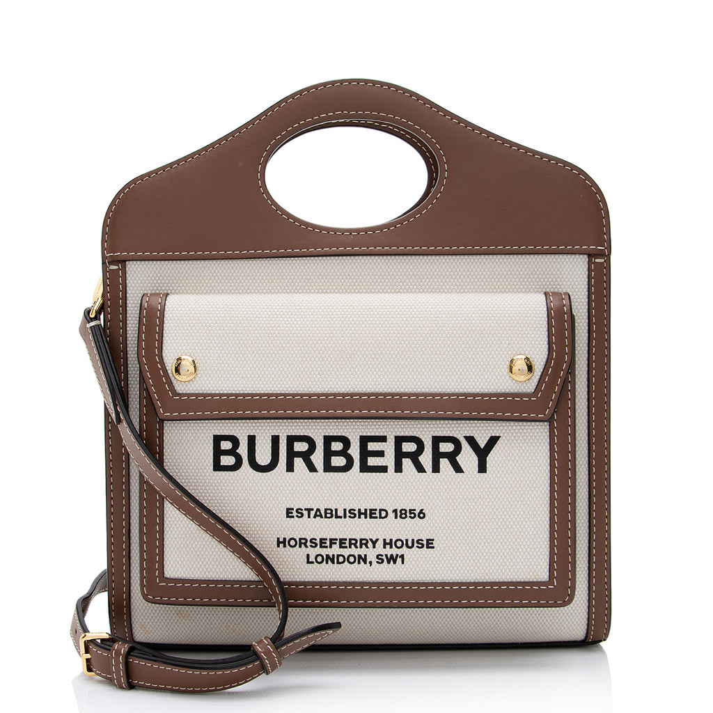 Burberry Mini Pocket Tote in Brown