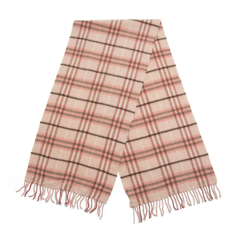 Burberry Cashmere Check and TB Monogram Scarf - Grey - One Size