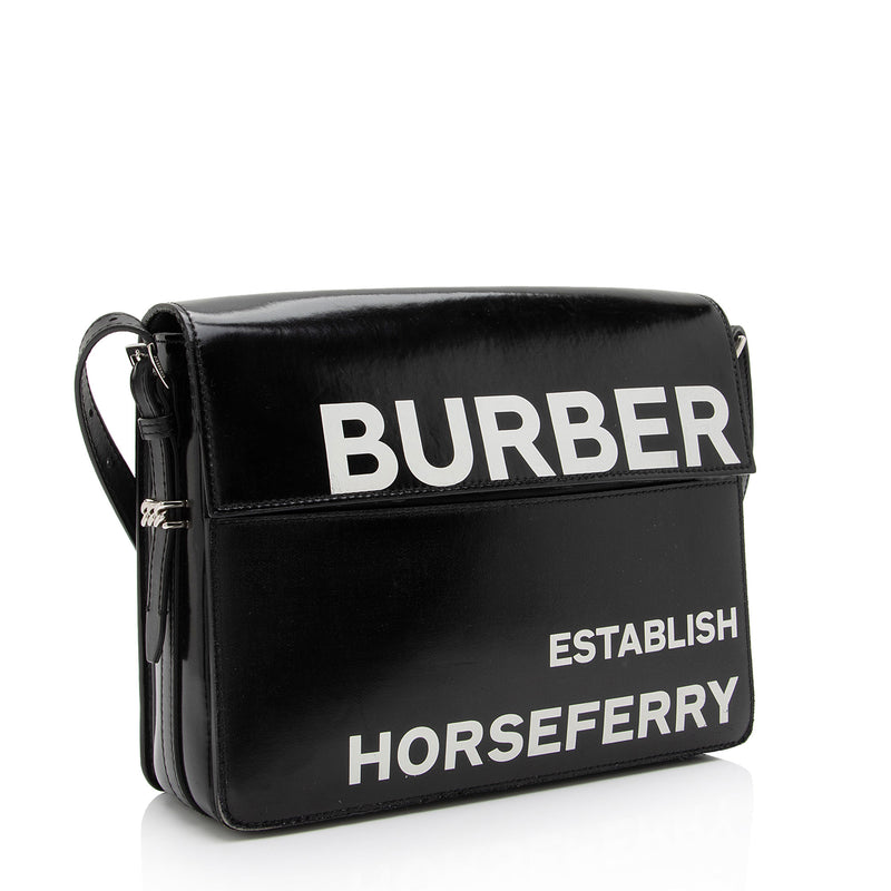 Burberry Coated Canvas Top Handle Briefcase Check Bag Shoulder