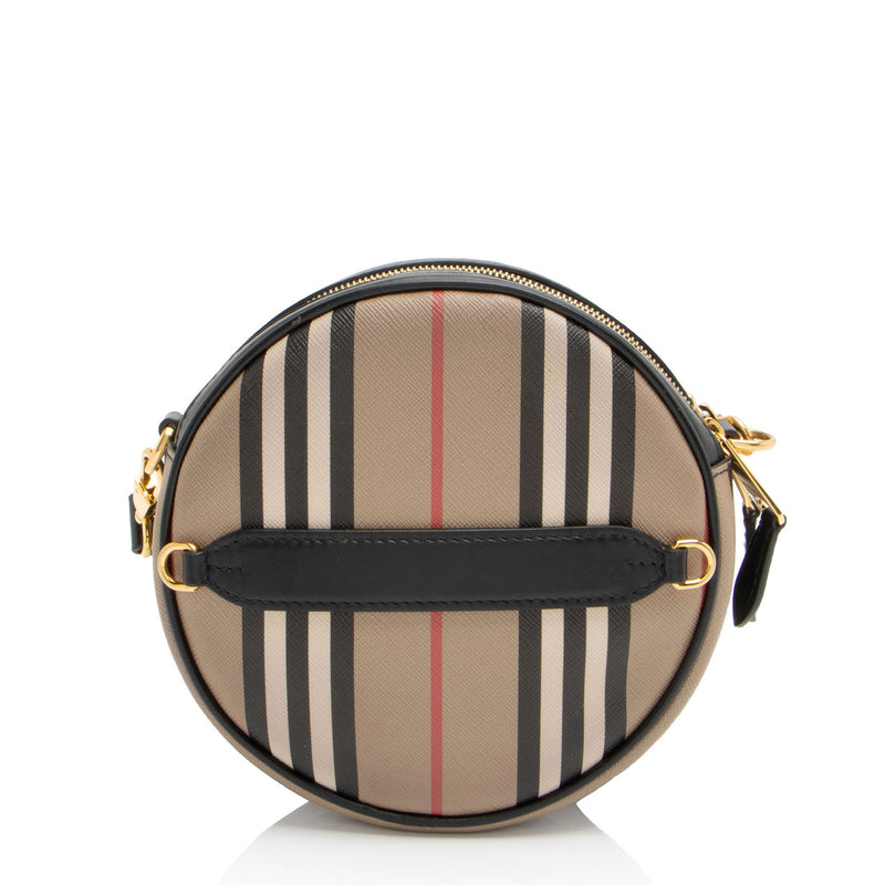 Burberry E-Canvas Icon Stripe Louise Mini Crossbody (SHF-0AXG6V)