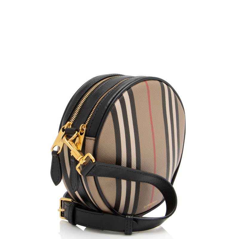 Burberry E-Canvas Icon Stripe Louise Mini Crossbody (SHF-0AXG6V)