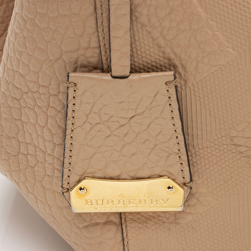 Burberry-Embossed Leather Canterbury Shoulder Bag - Couture Traders