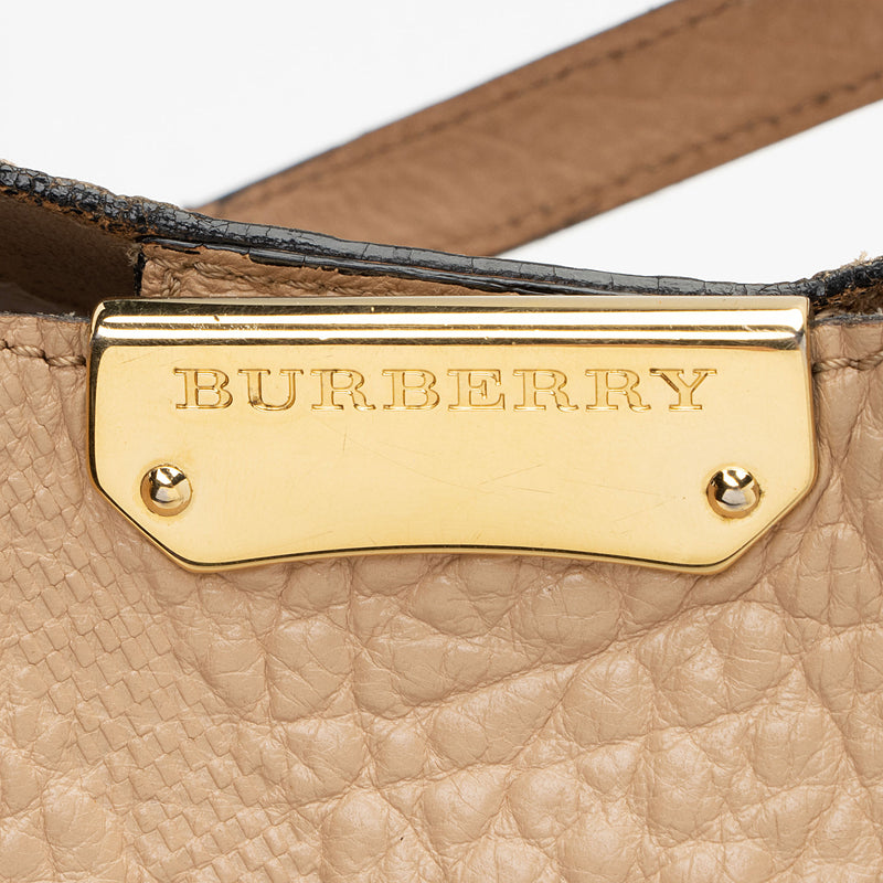Burberry Embossed Check Leather Canterbury Small Tote (SHF-HNgQeT