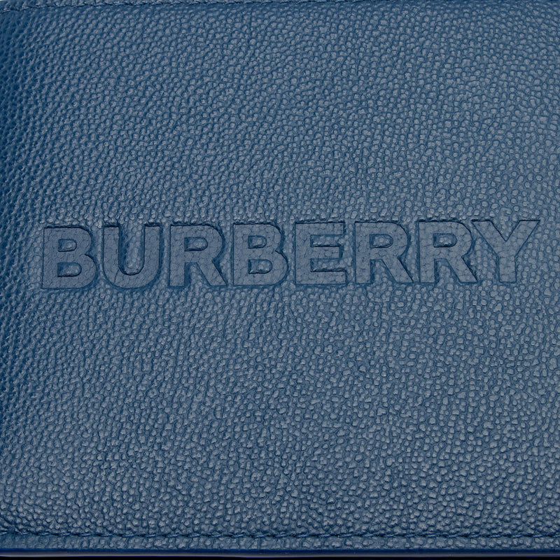 Burberry Grainy Leather Bifold Wallet - Blue | ModeSens