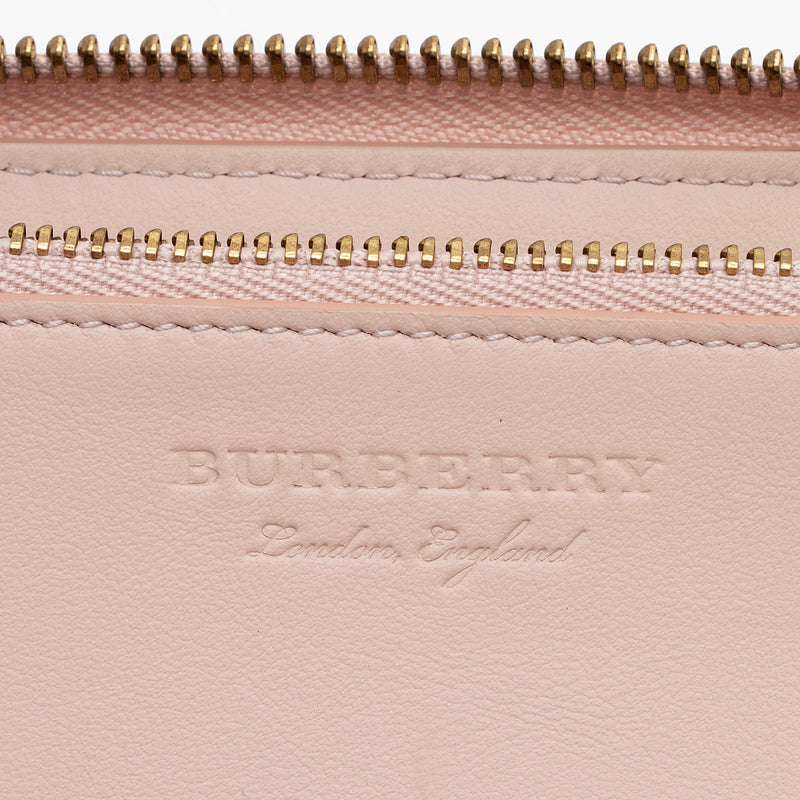 Burberry Grainy Calfskin Embossed Logo Zip Around Wallet (SHF-hNiaCM) –  LuxeDH
