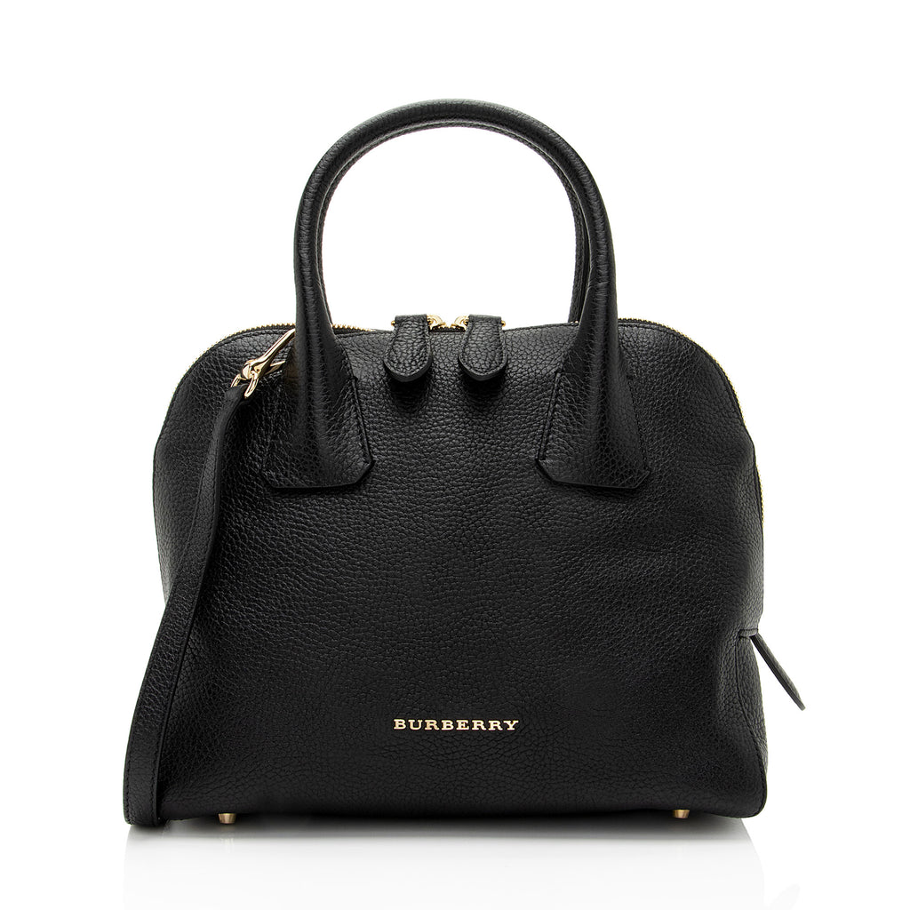 Burberry Grainy Leather Bucket Bag in Black