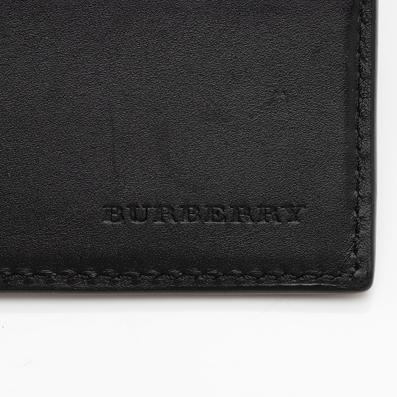 Burberry Vintage Check International Bifold Wallet 8 Slot Black