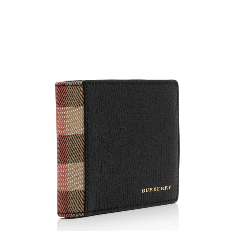 Burberry Leather And House Check International Bifold Wallet in Brown for  Men