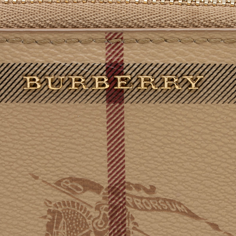 Burberry Haymarket Check Elmore Zip Around Wallet (SHF-19807) – LuxeDH