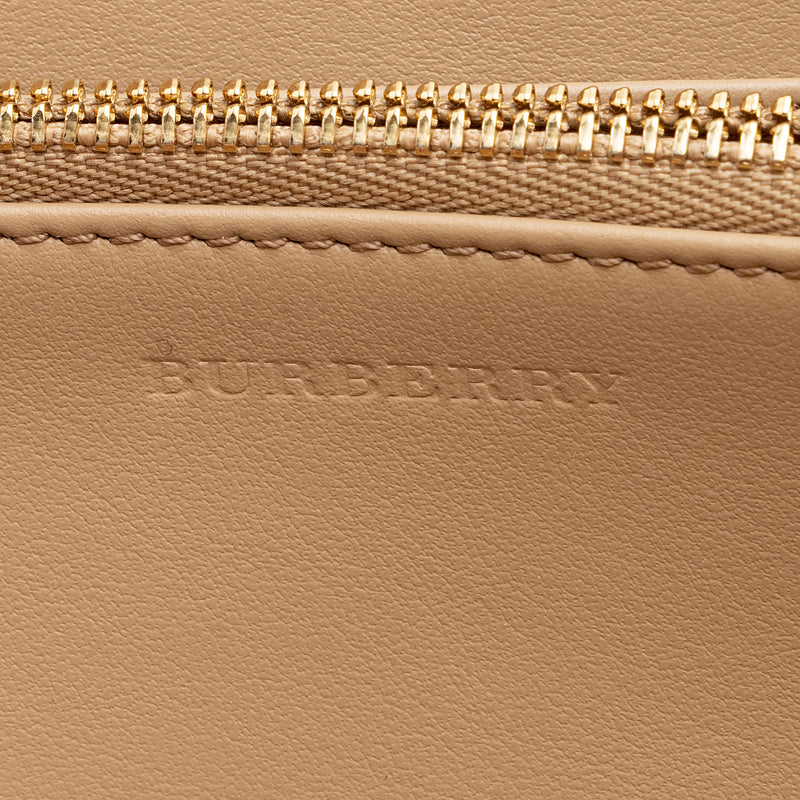 BURBERRY Haymarket Check Compact Wallet Red 251749