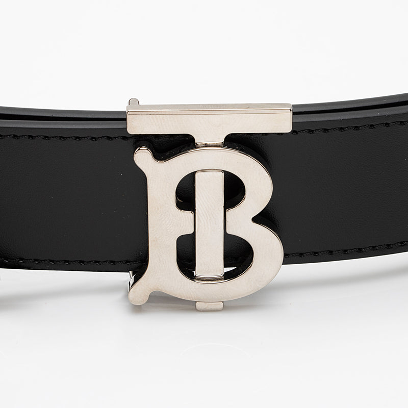 Burberry Leather Reversible TB Monogram Belt - Size 26 / 65 (SHF