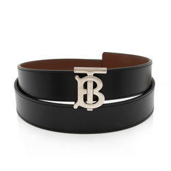 Reversible Leather TB Belt in Black/tan - Men | Burberry® Official