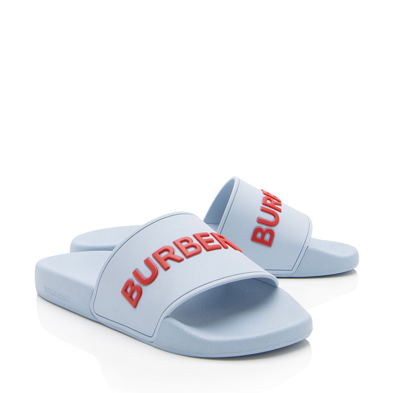 Burberry Rubber Furley Slides - Size 8 / 38 (SHF-jgB3Yq)