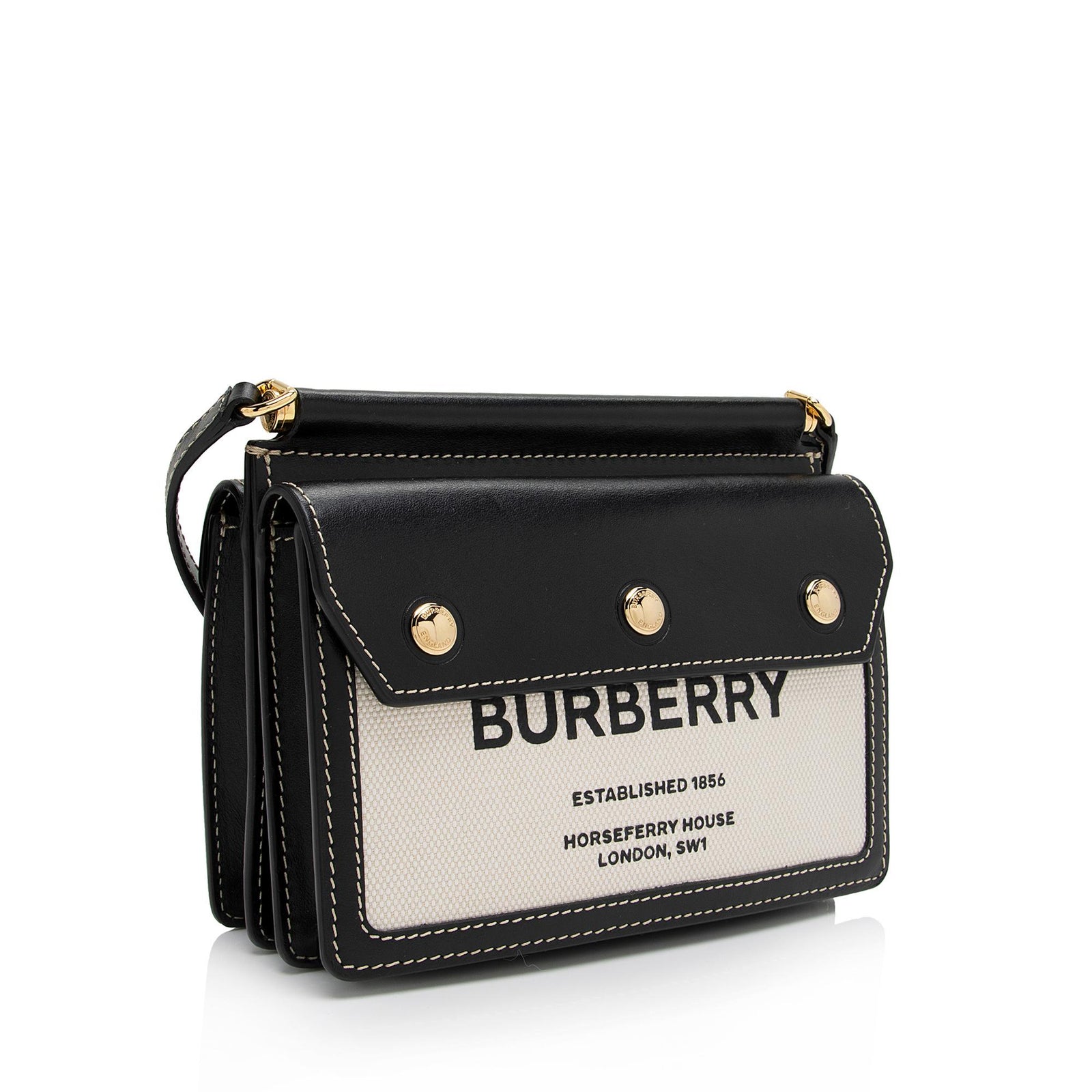 Burberry Smooth Calfskin Horseferry Print Title Mini Shoulder Bag (SHF –  LuxeDH