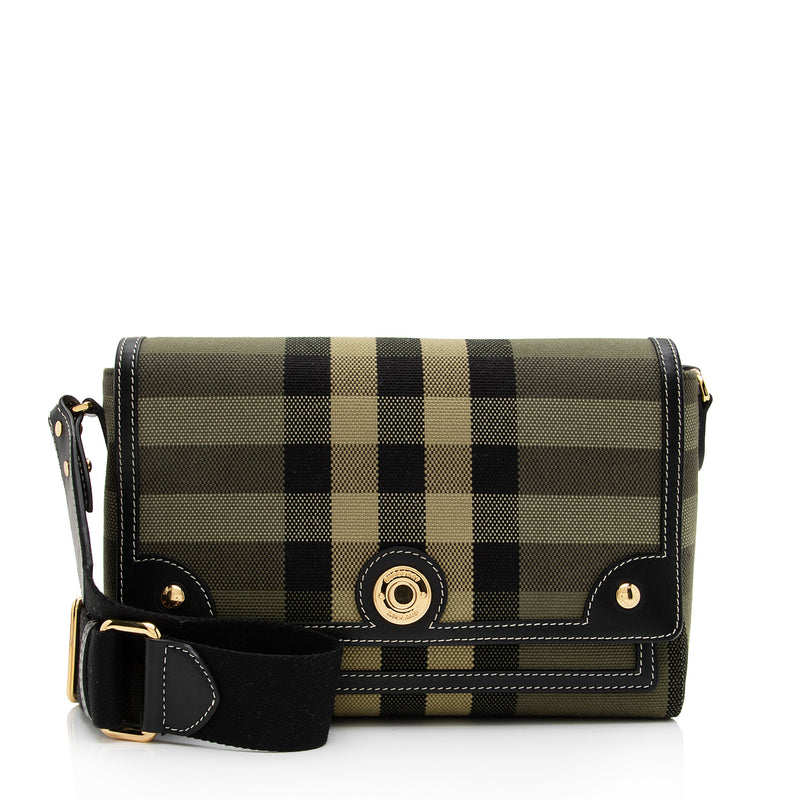 Burberry Tartan Check Calfskin Note Bag SHF Ek9q6h