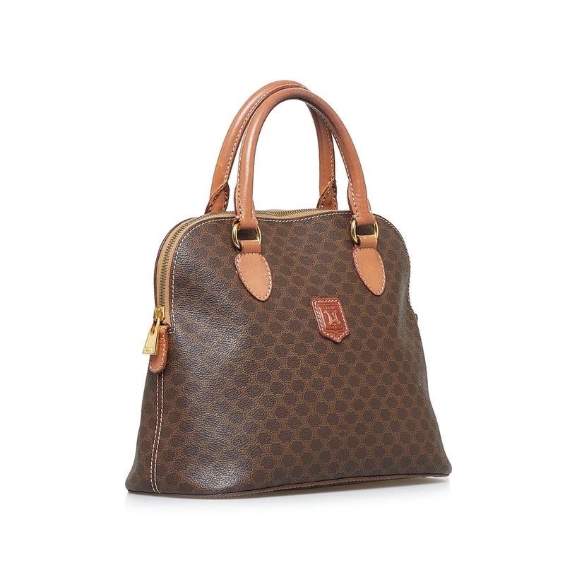 Brown Celine Macadam Dome Handbag
