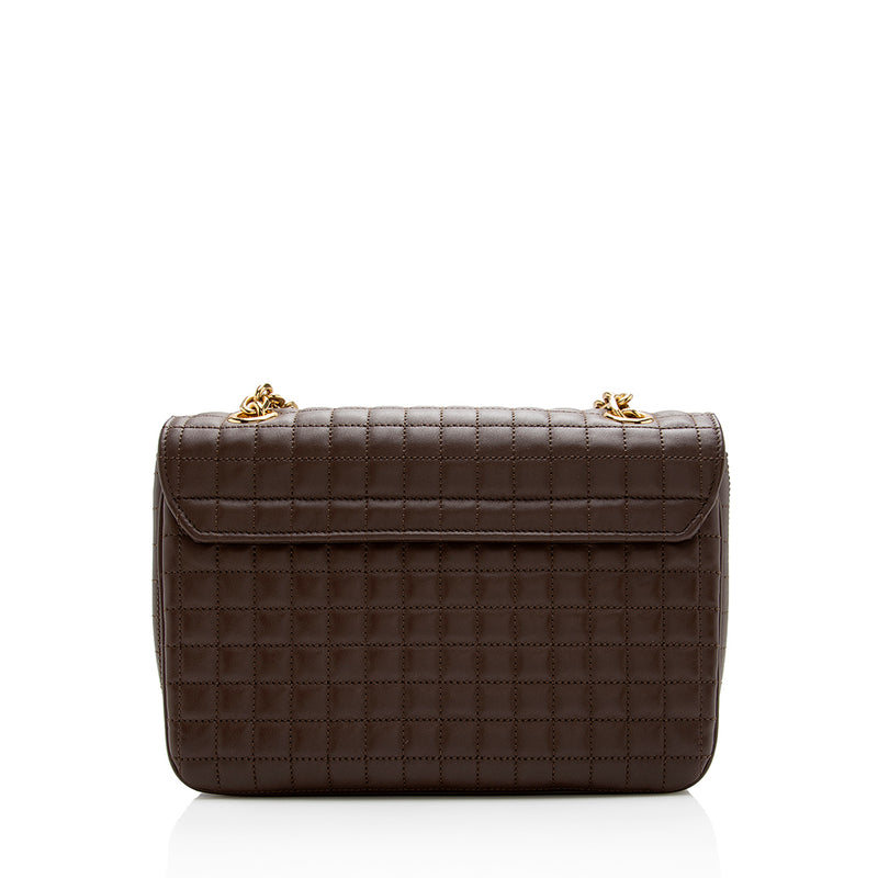 Celine Quilted Calfskin C Small Shoulder Bag (SHF-15814)