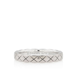 Chanel 18k White Gold Coco Crush Mini Ring - Size 6 (SHF-Fvd7xZ)