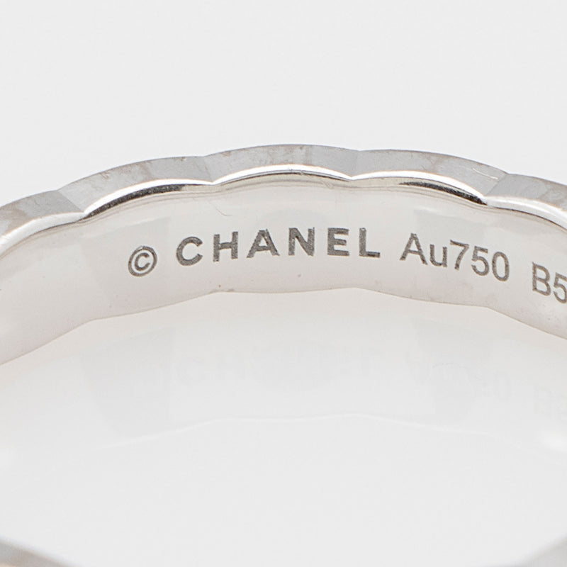 Chanel 18k White Gold Coco Crush Mini Ring - Size 6 (SHF-Fvd7xZ)