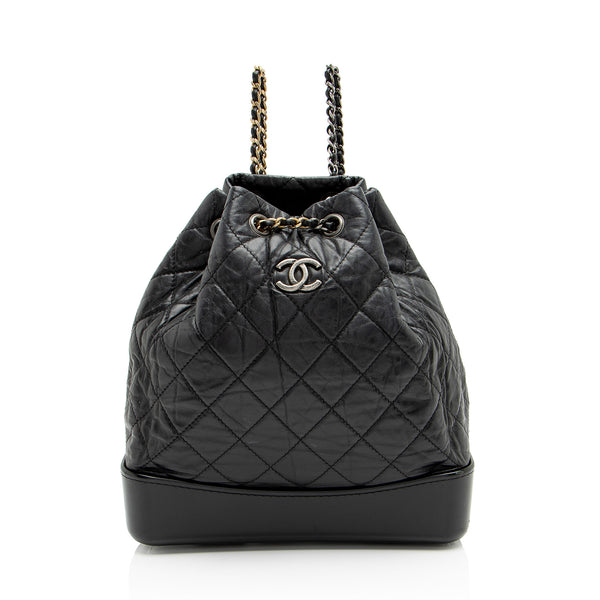 Chanel Aged Calfskin Gabrielle Backpack (SHF-M5X3Nt)