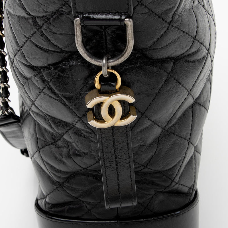 Chanel Black Quilted calfskin Leather Large Gabrielle Shopping