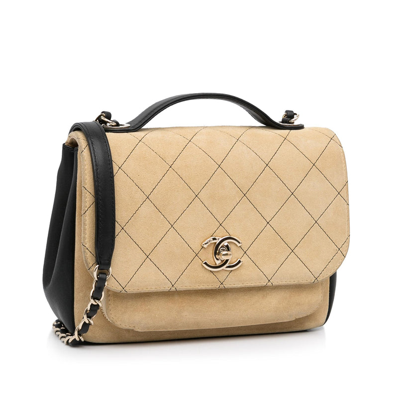 Chanel Business Affinity Suede Flap (SHG-7Wkj4C)