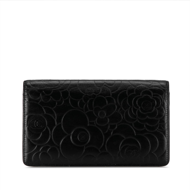 Chanel CC Camellia Bifold Wallet (SHG-8hsO3d)