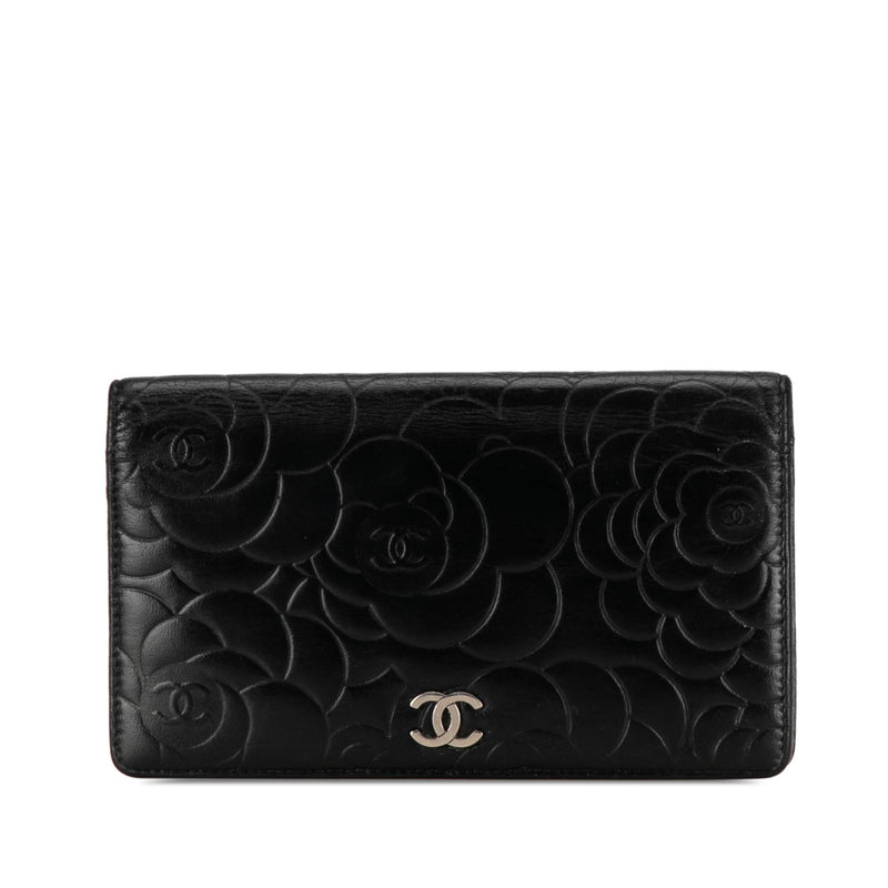 Chanel CC Camellia Bifold Wallet (SHG-8hsO3d)