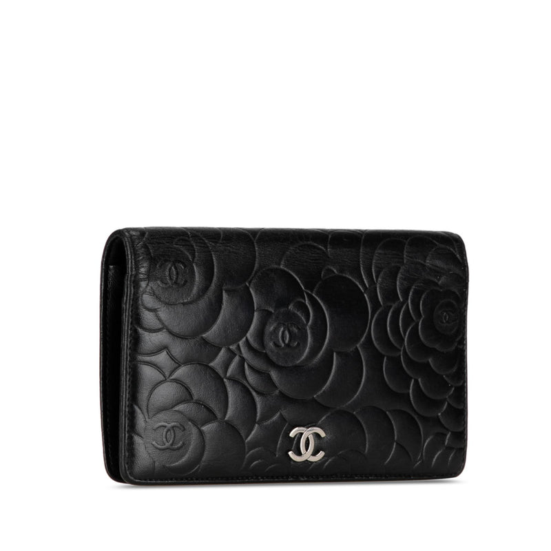 Chanel CC Camellia Bifold Wallet (SHG-8hsO3d)