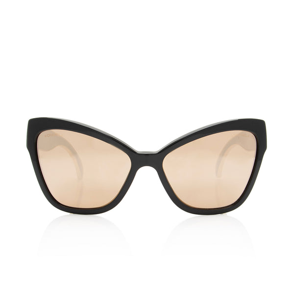 Chanel CC Cat Eye Sunglasses (SHF-Vpy0FM)