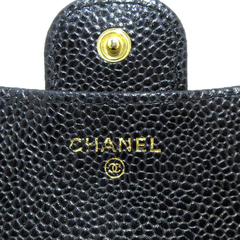 Chanel CC Caviar Trifold Wallet (SHG-an3bZD)