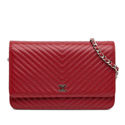 Chanel CC Chevron Caviar Wallet On Chain (SHG-JxT8UF)