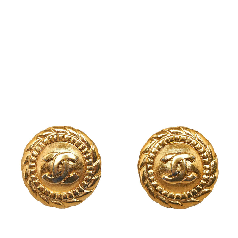 Chanel CC Clip-on Earrings (SHG-3LlGNd)