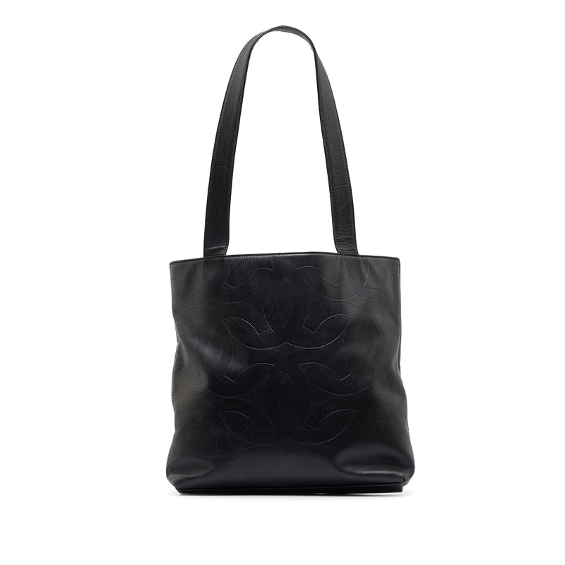 Chanel CC Embossed Leather Tote (SHG-qn54cb)