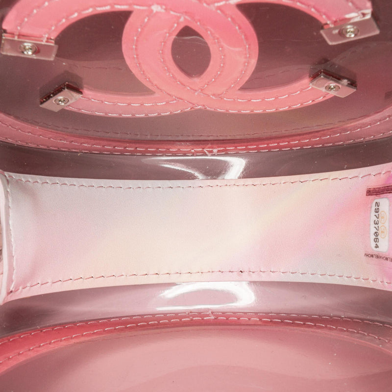 Chanel CC Filigree Transparent Round Crossbody (SHG-2nNSBy)