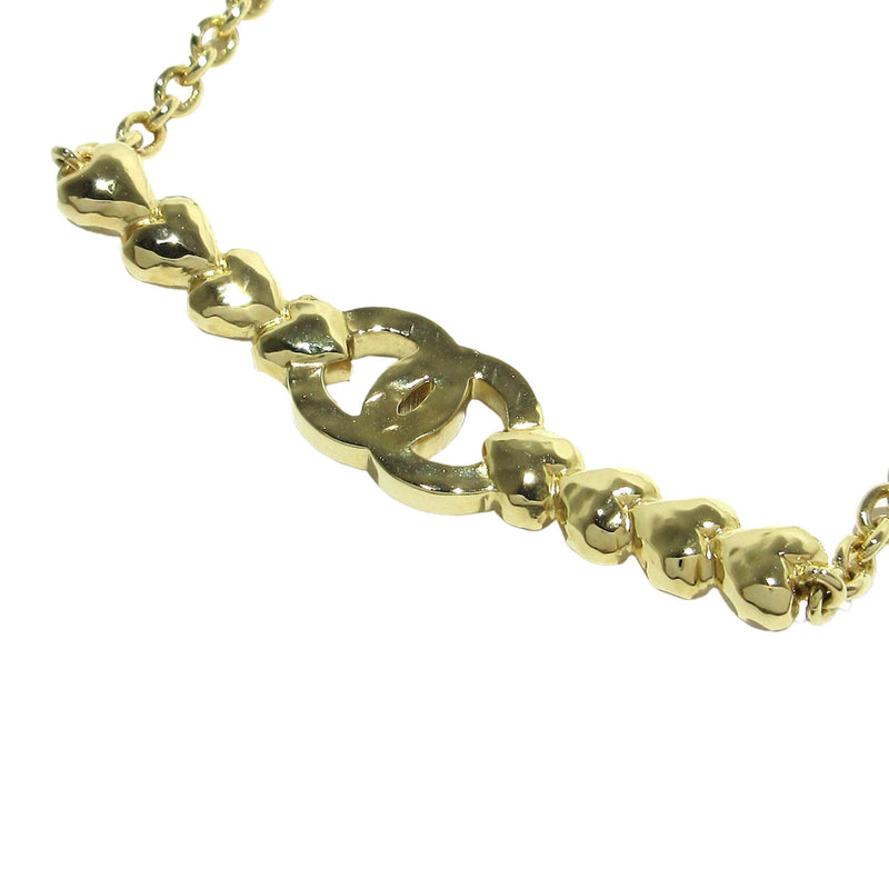 Chanel CC Heart Link Choker Necklace (SHG-sPOpYs)
