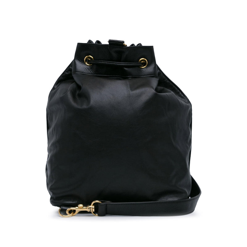 Chanel CC Lambskin Drawstring Sling Backpack (SHG-SPiSxt)