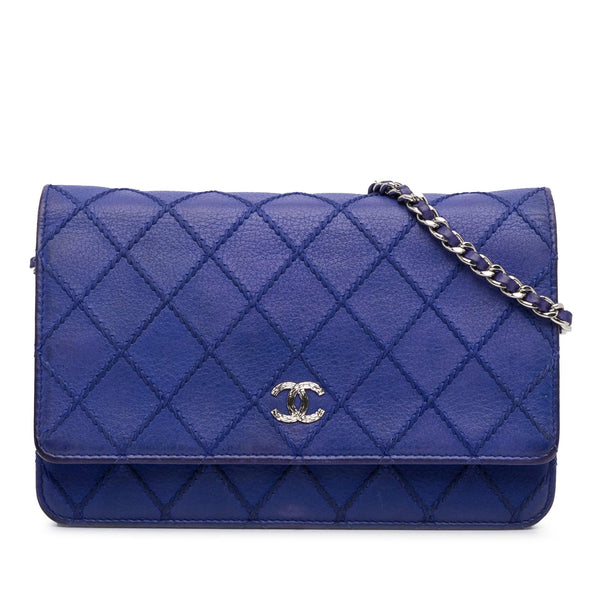 Chanel CC Lambskin Wild Stitch Wallet on Chain (SHG-IF20c2)