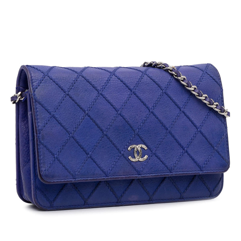 Chanel CC Lambskin Wild Stitch Wallet on Chain (SHG-IF20c2)