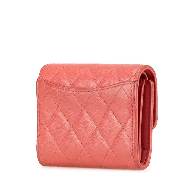 Chanel CC Quilted Caviar Trifold Wallet (SHG-lt0Bpg)