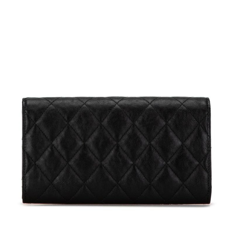 Chanel CC Quilted Lambskin Flap Continental Wallet (SHG-qj5L2r)