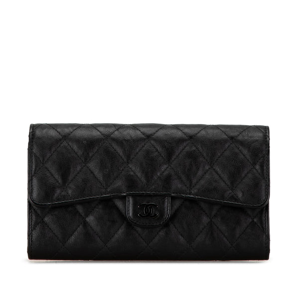 Chanel CC Quilted Lambskin Flap Continental Wallet (SHG-qj5L2r)