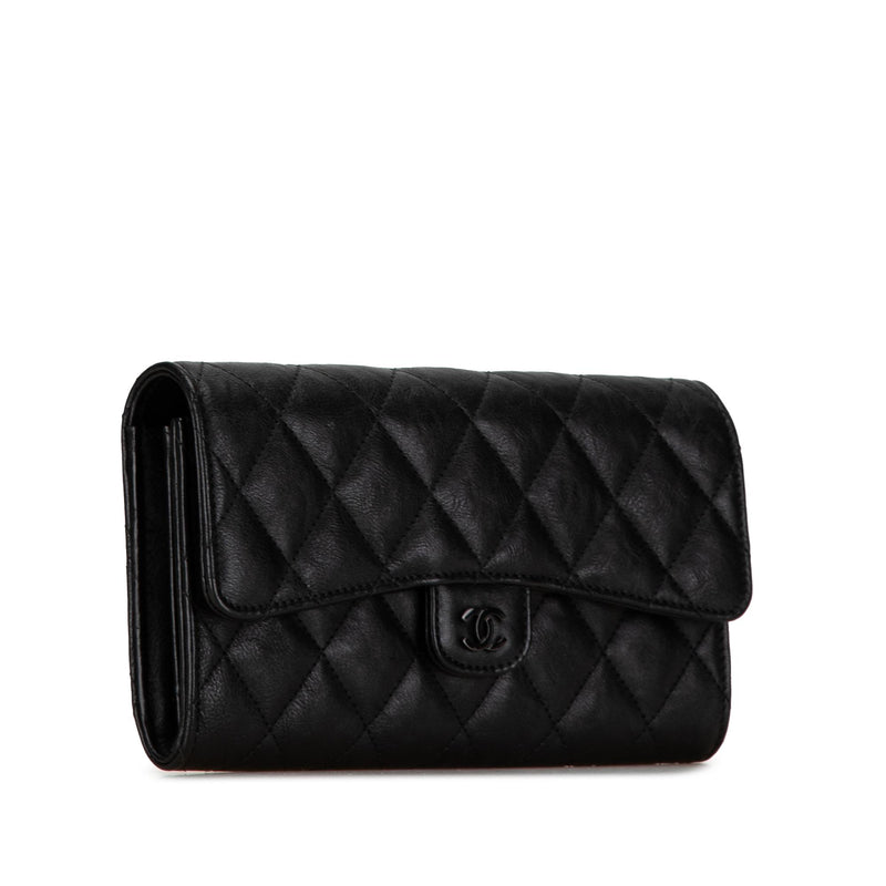 Chanel CC Quilted Lambskin Flap Continental Wallet (SHG-qj5L2r)