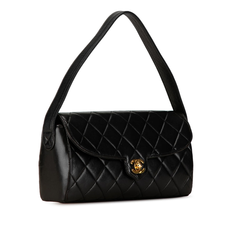 Chanel CC Quilted Lambskin Leather Handbag (SHG-xQSAxM)