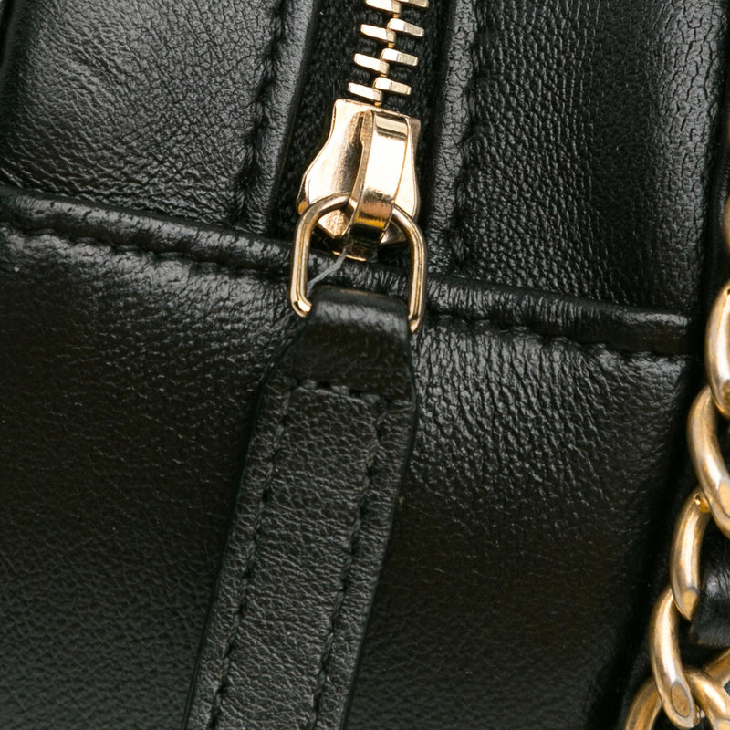 Chanel CC Quilted Lambskin Round Chain Around Clutch With Chain (SHG-BsgawS)