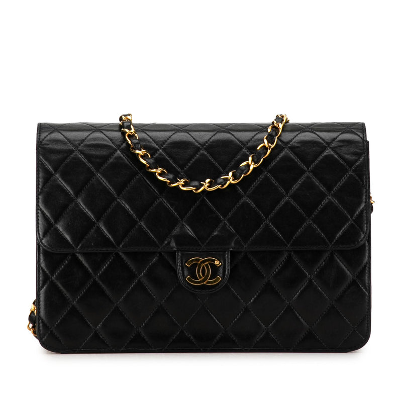 Chanel CC Quilted Lambskin Single Flap (SHG-O86IKP)